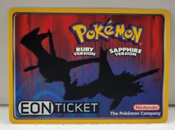 Pokemon e-reader EON TICKET S.S. TIDAL PROMO E-Card Ruby Sapphire 2003 NM - Image 1