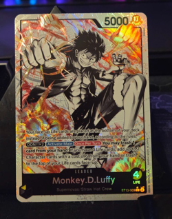 One Piece Card Game Monkey D Luffy Alt Art Leader ST13-003 | The Three Brothers - Image 1