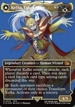 MTG English Kefka, Court Mage (Borderless) (Surge Foil) NM Foil - Image 1