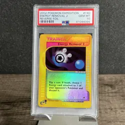Energy Removal 2 Reverse Holo Expedition Pokemon Card 140/165 PSA 10 GEM MINT - Image 1