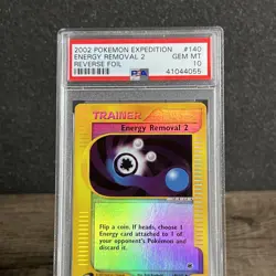 Energy Removal 2 Reverse Holo Expedition Pokemon Card 140/165 PSA 10 GEM MINT - Image 3