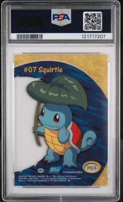 2000 Topps Pokemon Tv Clear Cards #PC4 Squirtle PSA 10 - Image 2