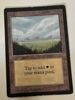 Magic the Gathering MTG Beta Plains v.2 (NO TREES) MP (Beta Bob) - Image 1