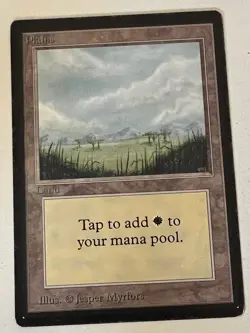 Magic the Gathering MTG Beta Plains v.1 (TREES) MP (Beta Bob) - Image 1