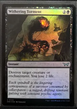 MTG Duskmourn Withering Torment Foil (Uncommon) - Image 1