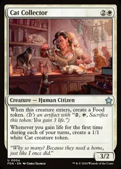 1x Cat Collector - Foil - Foundations - Near Mint, English - MTG! - Image 1