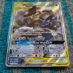 Lucario & Melmetal GX SM192 Sm Holo Tag Team Mint Fresh Pokemon - Image 3