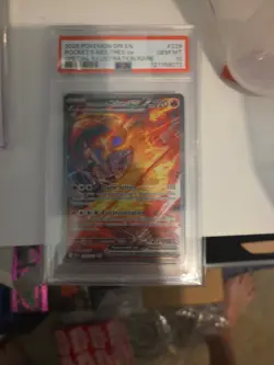 Pokemon Team Rocket's Moltres ex Destined Rivals SIR #229 PSA 10 Gem Mint - Image 1