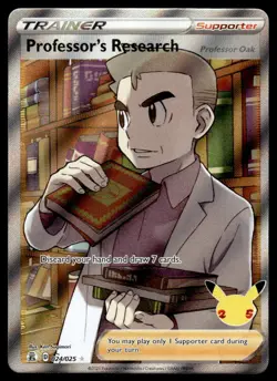 Pokemon TCG Celebrations #024/025 Professor's Research (Full Art) NM - Image 1