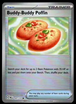 Pokemon TCG Prismatic Evolutions (Pokeball) #144/162 Buddy-Buddy Poffin NM - Image 1