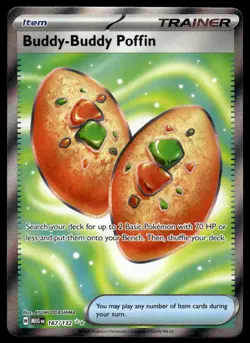 Pokemon TCG ME01: Mega Evolution #167/132 Buddy-Buddy Poffin NM - Image 1