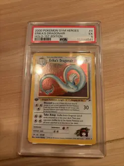 Pokemon Erika's Dragonair Gym Heroes 1st Edition Holo Holo Rare PSA 5 - Image 1