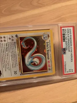 Pokemon Erika's Dragonair Gym Heroes 1st Edition Holo Holo Rare PSA 5 - Image 2