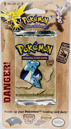 1999 Pokemon Fossil Blister Pack - Factory Sealed (Unopened) WOTC Lapras - Image 1