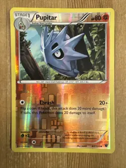Pokemon TCG Pupitar Fates Collide 42/124 Reverse Holo Uncommon MP - Image 1