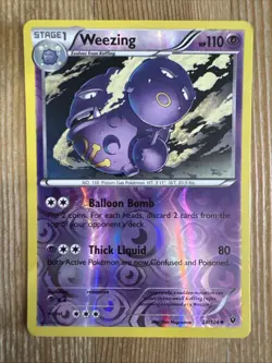 Pokemon - Weezing - 28/124 - Reverse Holo - XY - Fates Collide - NM - Image 1