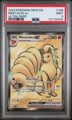 NINETALES EX #186 ULTRA RARE FULL ART 2023 POKEMON MEW SCARLET VIOLET 151 PSA 9 - Image 1