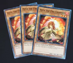 3x Hiita the Fire Charmer Spirit Charmers SDCH-EN003 Common NM Yugioh! - Image 1