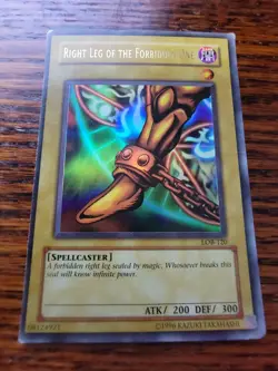 PL! Right Leg of the Forbidden One LOB-120 Ultra Rare Unlimited Yugioh - Image 1