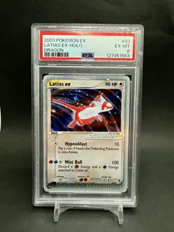 Pokemon 2003 EX Dragon Latias Holo Ultra Rare Card #93/97 PSA 6 - Image 1