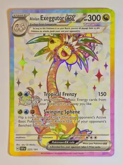 Alolan Exeggutor ex 225/191 Ultra Rare Surging Sparks Pokemon TCG & Bonus Card - Image 2