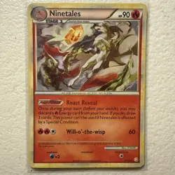 Pokemon Ninetales TCG HeartGold SoulSilver Card 7/123 Rare Holo NM - Image 1