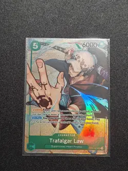 One Piece Card OP01-047 Trafalgar Law Super Rare Parallel Art - Image 1