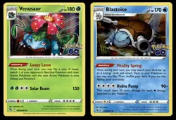 Venusaur 003/078 & Blastoise 017/078 Holo Rare Pokemon Go Pokemon Card - Image 1