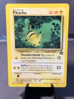 Pokemon TCG Pikachu #27 Black Star Promo Cards Non Holo 1999 WOTC VTG - Image 1