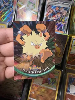 Primeape #57 - Topps Pokemon 1999 TV HOLO Foil Black Label Card - Image 1