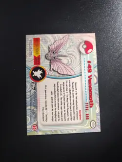 Venomoth #49 Topps Foil NM Black Label Vintage Pokemon Card - Image 2