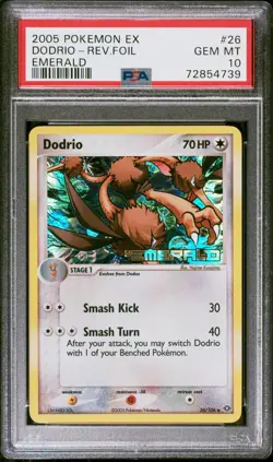 Pokemon Card Dodrio 26/106 Reverse Holo EX Emerald PSA 10 GEM MINT - Image 1