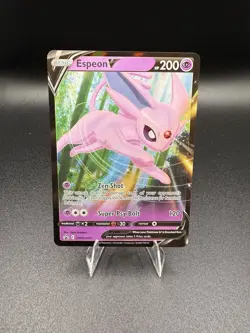 Espeon V SWSH201 Black Star Promo Ultra Rare Holo Pokemon TCG Card NM Foil - Image 1
