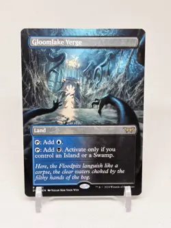 MTG Magic Gloomlake Verge Borderless Card Duskmourn: House of Horror NM Mint - Image 1