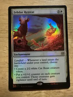 MTG 1x FOIL Felidar Retreat # 16 Zendikar Rising Magic the Gathering Card x1 NM - Image 1