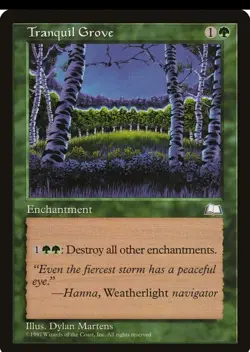 MTG Magic the Gathering Card - Tranquil Grove - Weatherlight (WTH) - Rare - Image 1