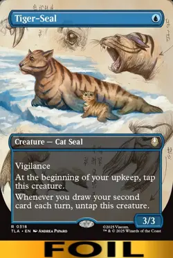 1x - Tiger-Seal - FOIL BORDERLESS #318 - Avatar: The Last Airbender - NM MTG - Image 1
