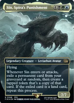 Sin, Spira's Punishment FOIL BORDERLESS Final Fantasy Magic MTG NM - Image 1
