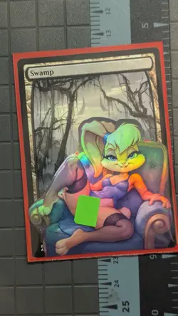 Swamp x Lola Loveseat (foil) MtG Alter Hand-Crafted! Anime Waifu - Image 1