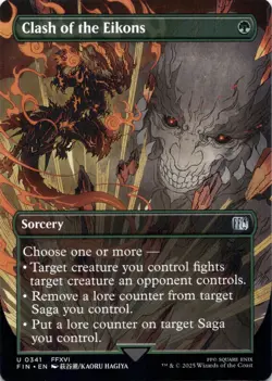 Clash of the Eikons BORDERLESS Final Fantasy Magic MTG NM - Image 1