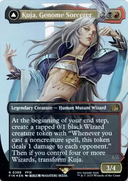 Kuja, Genome Sorcerer FOIL BORDERLESS Final Fantasy Magic MTG NM - Image 1