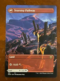 MTG Kaldheim #291 Blightstep / Searstep Pathway Extended Borderless NM - Image 2