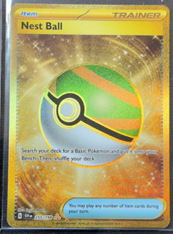 Nest Ball 255/198 S&V Scarlet & Violet Gold Secret Rare Pokemon Trainer TCG - Image 1