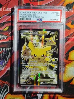 2016 POKEMON XY PROMO RED & BLUE COLLECTION FULL ART/PIKACHU EX PSA 7 - Image 2