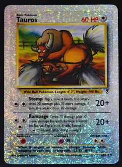 Pokemon - Tauros Reverse Holo - 65/110 - Legendary Collection - NM - Image 2