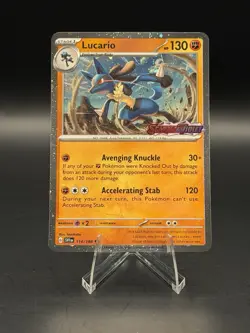 Lucario 114/198 Cosmos Holo Scarlet & Violet Stamped Pokemon TCG Near Mint - Image 1