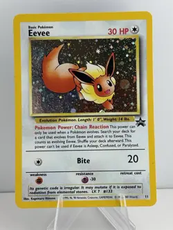 Eevee 11/53 Wotc Black Star Promo Holo Pokemon LP/NM with **SWIRL - Image 1