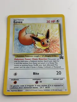Eevee 11/53 Wotc Black Star Promo Holo Pokemon LP/NM with **SWIRL - Image 5
