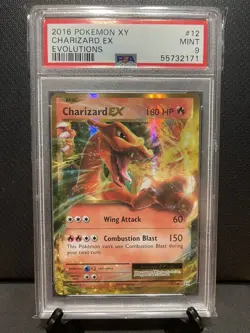 2016 Pokemon XY Charizard EX Evolutions #12 PSA 9 - Image 1