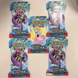 Pokemon TCG Scarlet & Violet Journey Together Booster Pack Lot - 5 Sealed Packs - Image 3